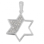 Micro Pave Designed Pendant Star of David Np8782 ~ FREE SHIPPING ~